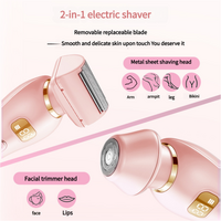 U34 White 2-in-1 Electric Razor for Women - Multifunctional Rechargeable Hair Removal Shaver thumbnail
