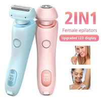Pink 2-in-1 Electric Razor for Women - Multifunctional Rechargeable Hair Removal Shaver thumbnail