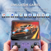 Orange-red  Retro Portable Gaming Console with 128GB, 1 Memory Card - 3D Games, HD Display, and Dual Joysticks thumbnail