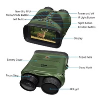 Green Digital Night Vision Binoculars - 3.0'' IPS Screen, 10X Optical Zoom, 2.5K Video Recording, Infrared for 300m Range thumbnail