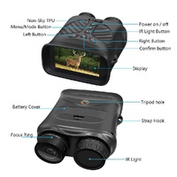 Black Digital Night Vision Binoculars - 3.0'' IPS Screen, 10X Optical Zoom, 2.5K Video Recording, Infrared for 300m Range thumbnail