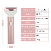 4-in-1 Women's Electric Hair Removal Trimmer - Multifunctional Grooming Kit for Underarms, Bikini, Nose & Eyebrows thumbnail