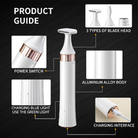 3-in-1 Electric Hair Removal Trimmer - Rechargeable Grooming Kit thumbnail