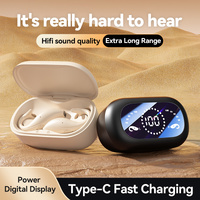 Black Dolphin M66 Clip-on Bluetooth Earphones - Wireless, 8+ Hours Battery, 15m Transmission Range, Durable PC+ABS Material thumbnail