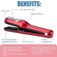 Black  Mini - Automatic, Hair Repair Split End Remover Trimmer For Dry, Splitting, Damaged And Brittle Split Ends, Men And Women Hair Styling Beauty T thumbnail