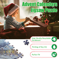 Dowmoo Christmas Advent Calendar Puzzle - 24-Piece Puzzle Surprise Countdown for Kids thumbnail