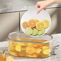 Elegant White Refrigerator Cold Water Dispenser - 5.3L Fruit Tea Jug with Tap for Home Beverages thumbnail