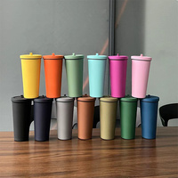 750ml Straw Cup – 304 Stainless Steel Reusable BPA-Free Water Bottle with Leak-Proof Lid, Large Capacity, Perfect for Hydration On-the-Go thumbnail