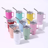 3oz Green Sublimation Mini Car Cup - 304 Stainless Steel Straw Beer Cup, Portable Insulated Whiskey Shot Glass, Perfect for On-the-Go Drinking thumbnail