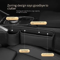 Brown-left Car Seat Gap Storage Box - Practical Car Organizer, Gap Filler for Easy Access and Extra Storage thumbnail