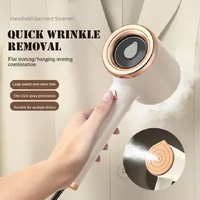 Green Handheld Garment Steamer with Spray Function - Portable 2-in-1 Wet and Dry Mini Steam Iron for Clothes, Wrinkle Remover, and Fabric Freshener thumbnail