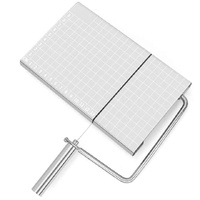 Stainless Steel Cheese Slicer with Scale, Multi-Functional Tool for Cheese, Sausage, and Ham Slicing thumbnail