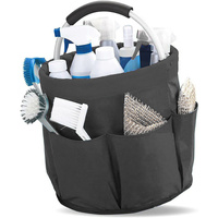 Navy Blue Portable Picnic Basket, Foldable Outdoor Beach Basket with Handle, Multi-Use Storage and Wash Bag thumbnail