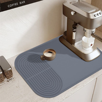 Grey Silicone Coffee Machine Mat - Waterproof, Anti-Slip, and Durable Countertop Protector thumbnail