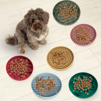 Red Silicone Slow Feeder Bowl for Dogs - Anti-Choking Christmas-Themed Lick Mat thumbnail