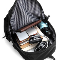 Black Business Casual Laptop Backpack with USB Charging Port - Travel, Work, and Student Use thumbnail
