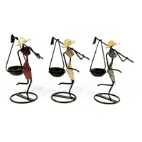 Long Golden Dress Modern Iron Art Candle Holder - Stylish Decorative Candle Stand for Living Room, Dining Room, and Study thumbnail