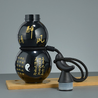 750ml Inspired Gourd Water Purple Plastic Bottle - Stylish Chinese-Inspired Flask with Yin-Yang Design thumbnail