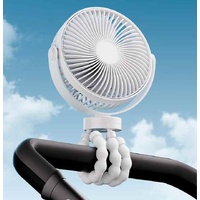 Black Mini Portable Baby Stroller Fan with Flexible Tripod thumbnail