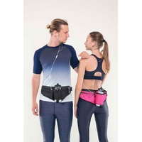 Grey Adjustable Running Waist Pack with Water Bottle Holder, Reflective Design, and Multiple Storage Pockets for Outdoor Activities thumbnail