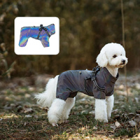XL Laser Adjustable Waterproof Reflective Dog Raincoat with Harness Design thumbnail