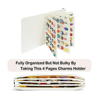 White Felt Storage Book for Shoe Charms and Pin Collectibles, Durable Organizer thumbnail