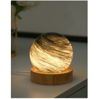 Aurora LED Planet Night Light with Wooden Base, USB Rechargeable thumbnail