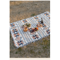 Lucky Cat Bohemian Style Outdoor Picnic Blanket - 130*180cm Decorative Throw thumbnail