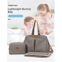 Black Multi-functional Baby Diaper Bag with Changing Mat - Travel & Stroller-Friendly Design thumbnail