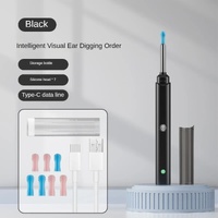 Black Smart Visual Ear Cleaner with 7 Silicone Tips and Type-C Charging Cable thumbnail