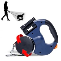 Black Dual Retractable Dog Leash | 2-in-1 Automatic Pet Leash for Walking Two Dogs Simultaneously thumbnail