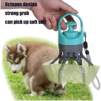 Blue Portable Dog Poop Scooper – Outdoor Pet Waste Picker, Six-Claw Dog Waste Tool for Easy Clean-Up, Travel-Friendly thumbnail