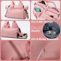Purple Oxford Fabric Women's Shoulder Bag, Large Capacity Yoga & Gym Bag with Separate Shoe Compartment - Stylish & Functional Sport Bag thumbnail