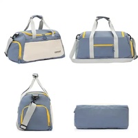 White Large Capacity Gym Bag with Wet and Dry Separation – Multifunctional Travel, Sports, and Swimming Bag for Men and Women thumbnail