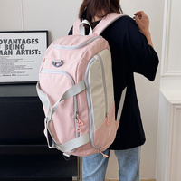 Pink Large Capacity Travel Backpack – Multi-Function Carry-On Bag for Clothes, Luggage Storage, and Business Trips thumbnail