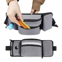 Grey Portable Dog Training Bag - Multi-Function Pet Snack Pouch, Waste Bag Holder, and Training Waist Bag for Dog Walking and Outdoor Adventures thumbnail