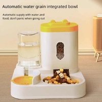 Yellow Automatic Pet Feeder and Water Dispenser - Smart Dog Bowl & Cat Feeder, Universal Pet Feeding Station, Electric Pet Water Fountain thumbnail
