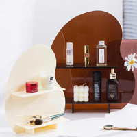 40*36*10cm Pink Acrylic Desktop Storage Organizer - Christmas Aromatherapy Display Shelf for Cosmetics, Candles, and Decorative Items thumbnail