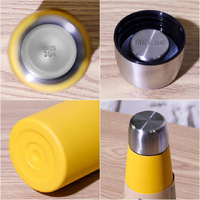 Black Whiten Gradient High-Quality Gradient Color Insulated Water Bottle - 304 Stainless Steel Vacuum Cup, Large Capacity, Portable Sports Bottle thumbnail