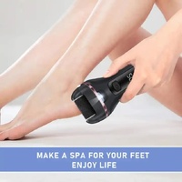 Black 10 Pcs Suit Electric Foot Callus Remover with LCD Display | Waterproof Pedicure Set | Dual-Speed Dead Skin Exfoliator for Smooth Feet thumbnail