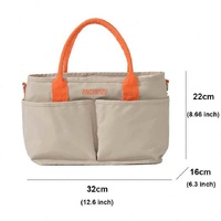 Khaki Multi-Function Diaper Bag with Insulated Lining, Large Capacity Mommy Bag, Shoulder & Crossbody Baby Bag thumbnail