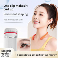 White Electric Heated Eyelash Curler, Portable Rechargeable Lash Curler, Long-Lasting Eyelash Curling Tool thumbnail