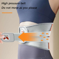 Dark Blue Wireless Heated Waist Massager with Lumbar Support - Smart Back Pain Relief Device thumbnail