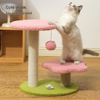 Blue Compact Cat Climbing Frame with Dual-Level Sisal Posts and Playful Design - Perfect for Scratching and Jumping thumbnail