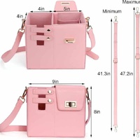 Pink Portable Beverage Bottle Cup Holder Bag | Trendy Crossbody Design for Daily Commute（No water cup） thumbnail
