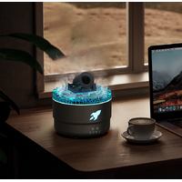 White Creative Cannon-Shaped Aromatherapy Diffuser with Colorful LED Lights, 280ml Ultrasonic Humidifier, Dual Mist Modes, Desktop Small Air Freshener thumbnail