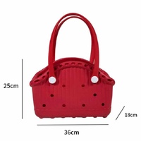 Rose Red Portable EVA Pet Handbag - DIY Custom Decoration Carrier for Small Pets, Beach, and Outdoor Use (Large Capacity) thumbnail