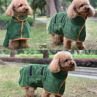 M Grey Pet Dog Quick-Dry Bathrobe - Absorbent Towel Robe for Medium and Large Dogs thumbnail