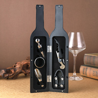 Black Closure Creative Wine Accessories Set – 5-Piece High-Grade Wine Tool Gift Set thumbnail