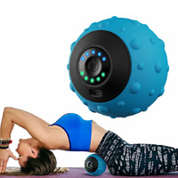 Blue Vibrating Massage Ball - Deep Tissue Muscle Relaxation & Recovery Tool - Portable Electric Massager with USB Rechargeable Design thumbnail